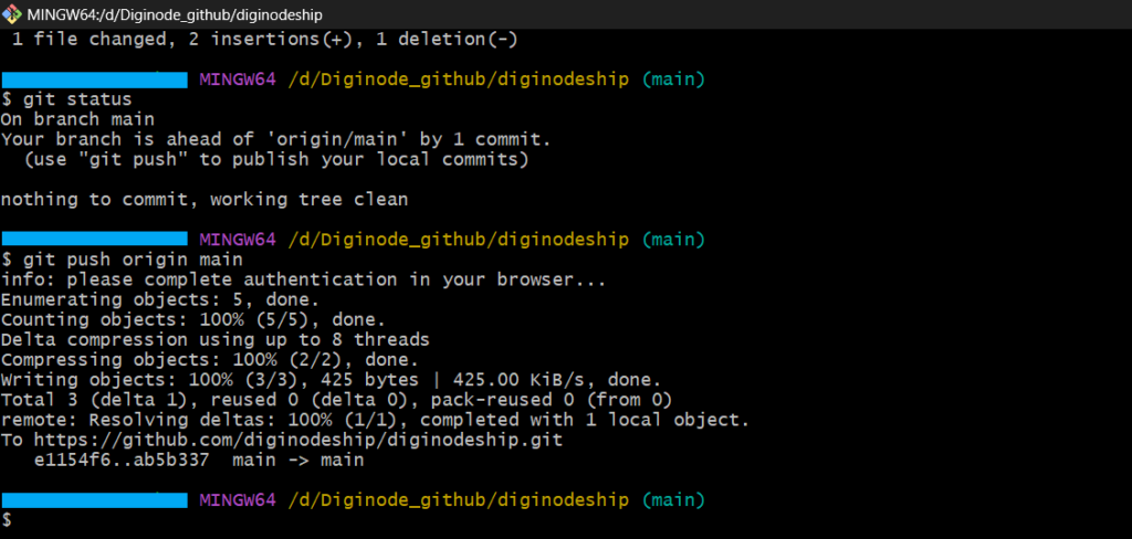 Pushing Changes to GitHub